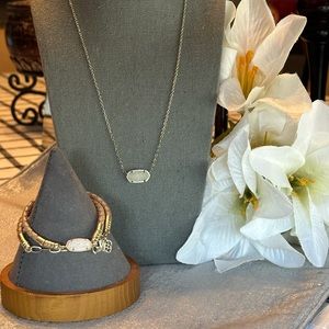 Authentic Kendra Scott necklace and brace set.